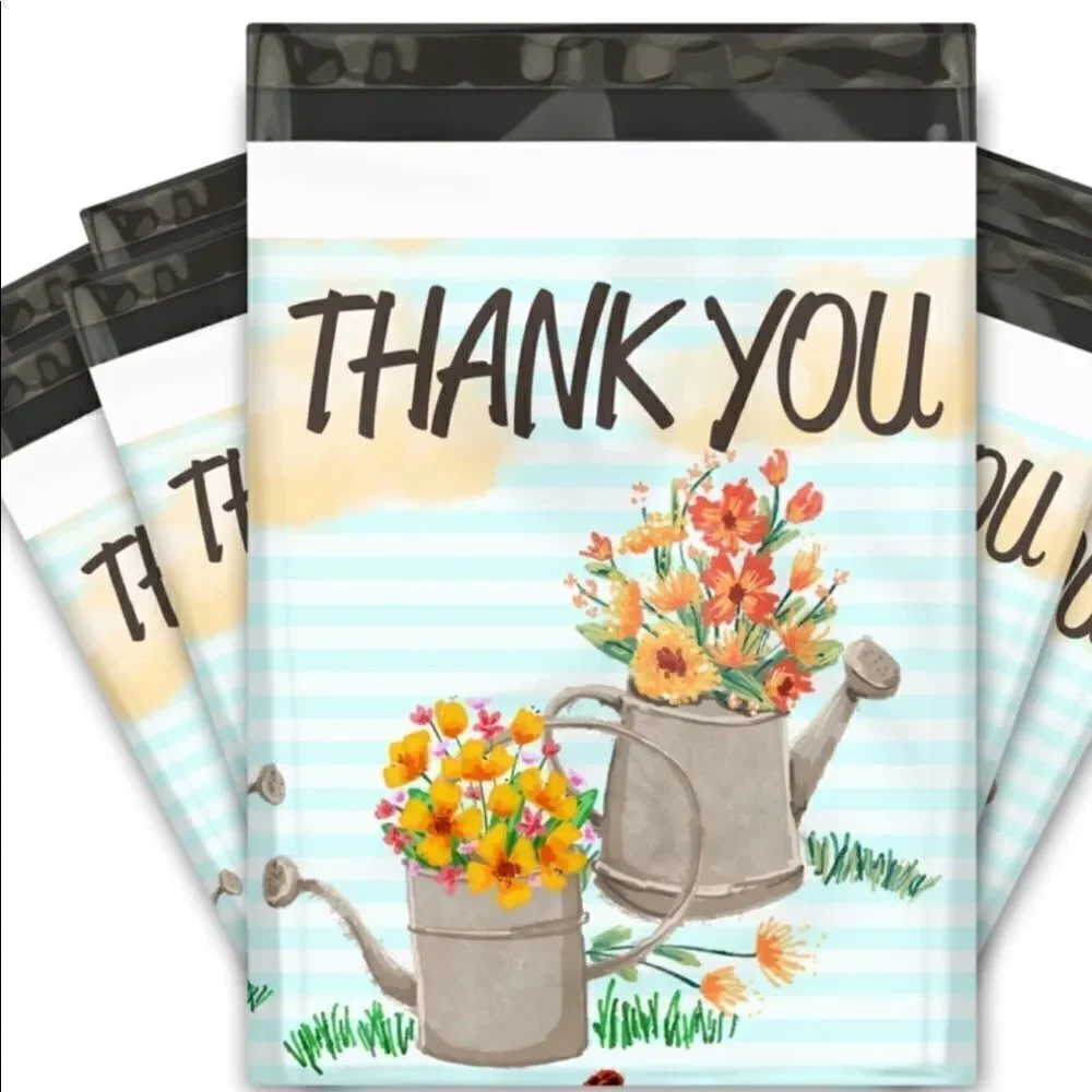 Poly Mailers MIX 10x13 14x19x4 14.5x19 Tissue paper 30 stickers 1.5” size